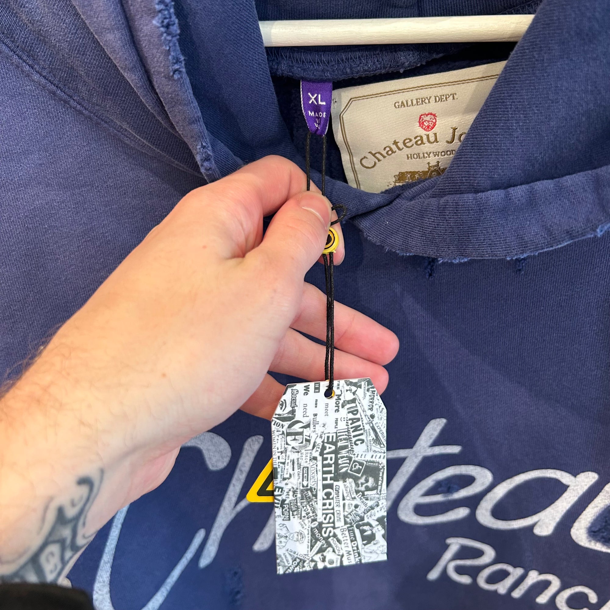 GALLERY DEPT. CHATEAU RANCH PAINTER HOODIE ‘NAVY’