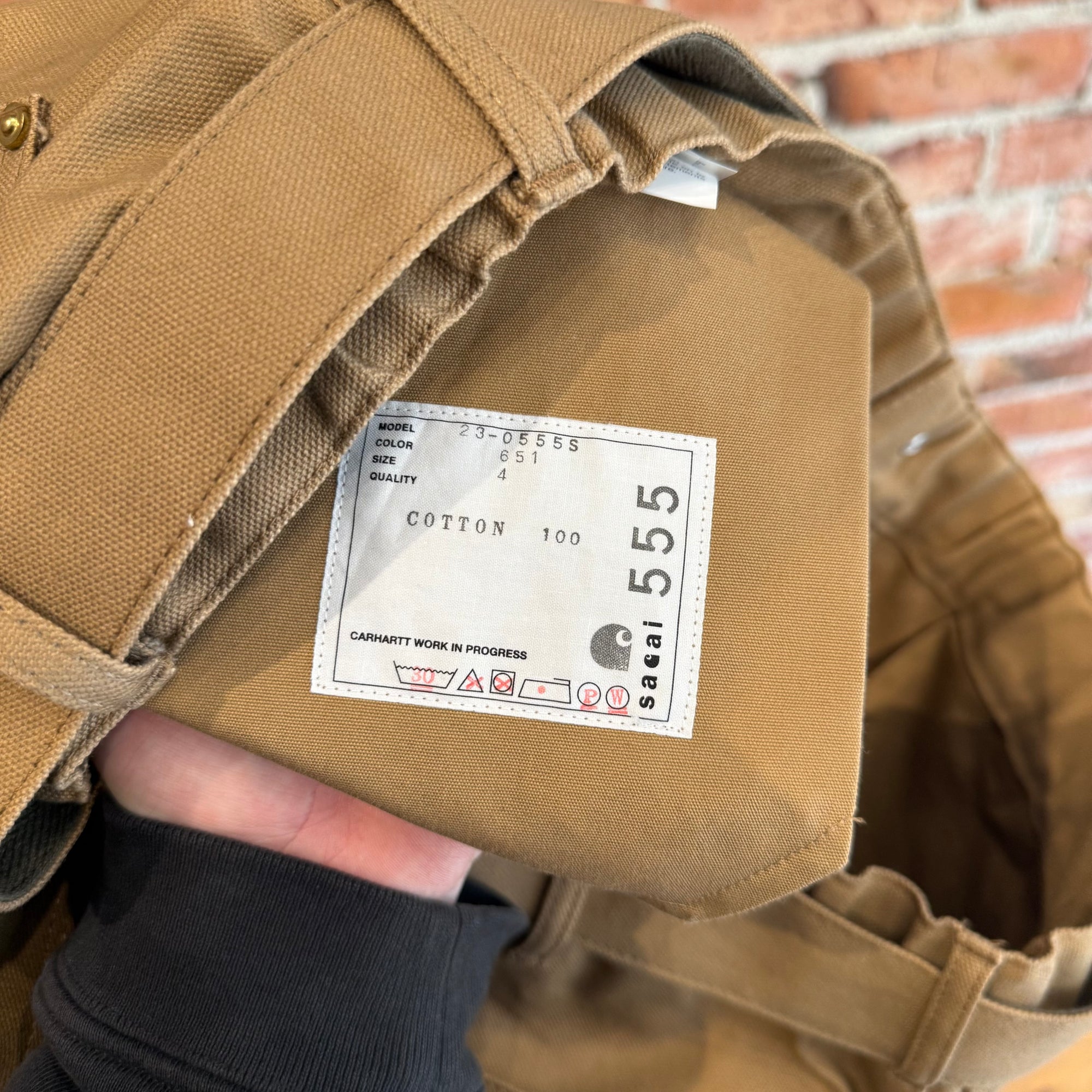 SACAI x CARHARTT BELTED TROUSERS ‘KHAKI’