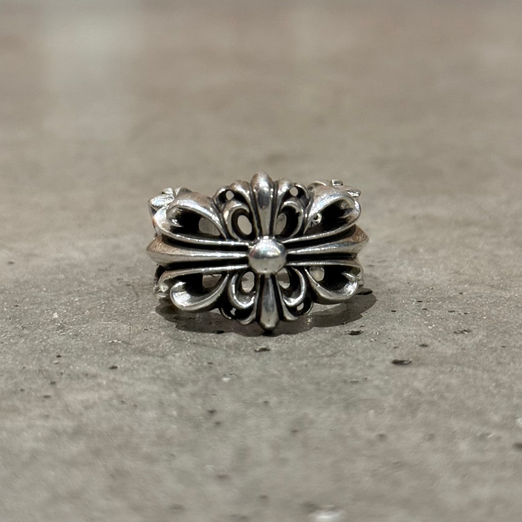 CHROME HEARTS DOUBLE FLORAL RING ‘SILVER’