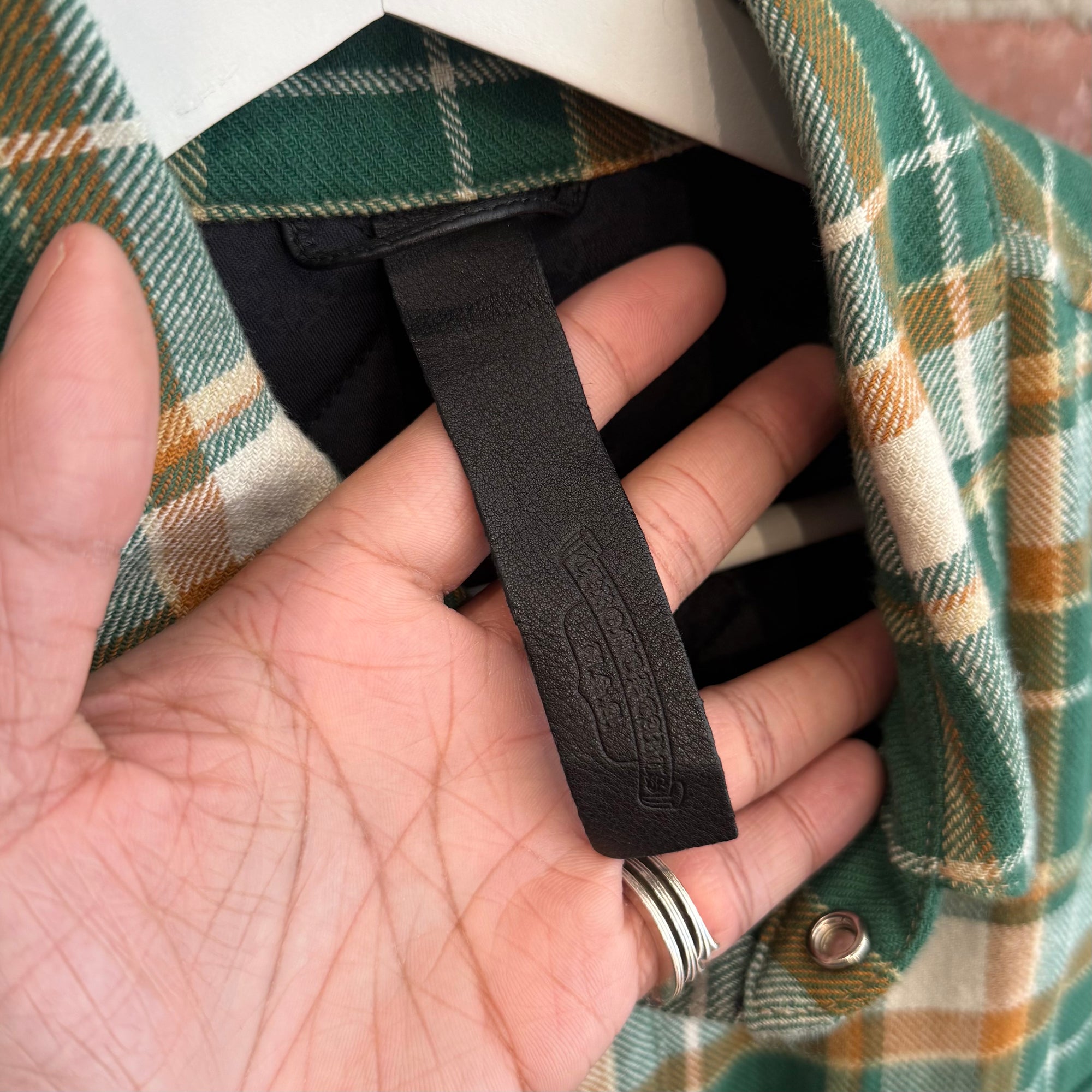 CHROME HEARTS WORKIN FLANNEL ‘GREEN/PINK’