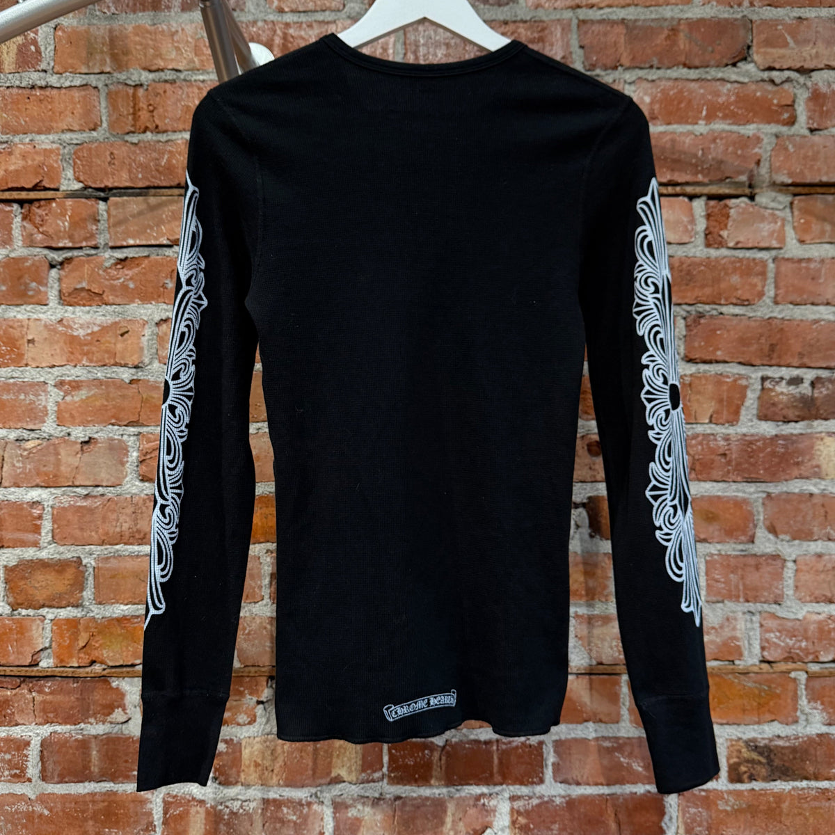CHROME HEARTS HORSESHOE FLORAL THERMAL LONG SLEEVE ‘BLACK’