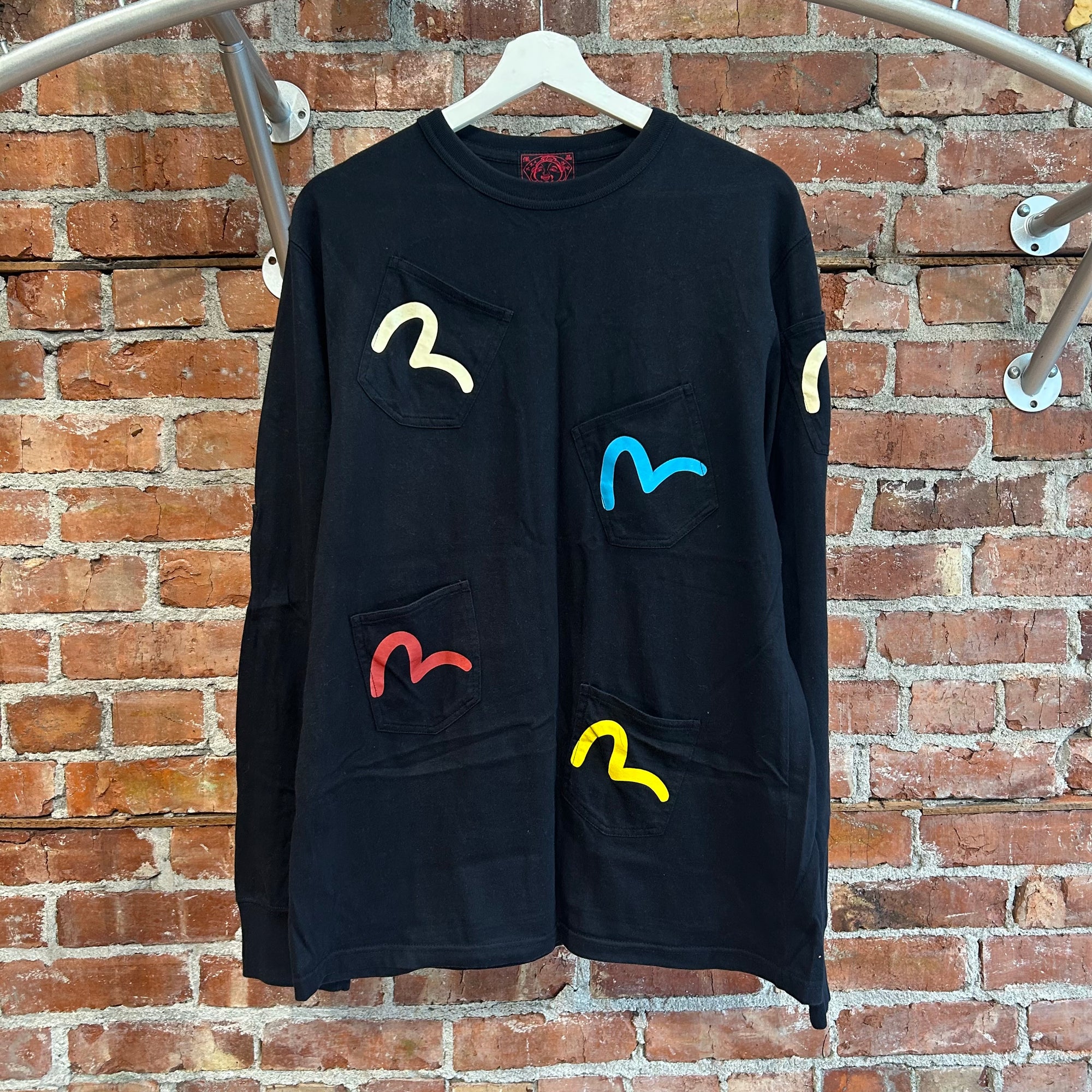EVISU MULTIPOCKET LONGSLEEVE SHIRT 'BLACK'