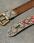 GUCCI MONOGRAM SNAKE BELT ‘SAND’
