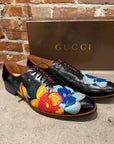 GUCCI FLORAL EMBROIDERY OXFORD SHOES ‘BLACK’