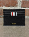 THOM BROWNE PEBBLE GRAIN CARDHOLDER ‘BLACK’