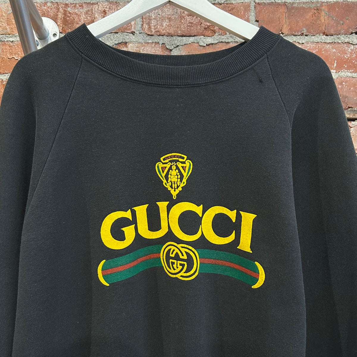 GUCCI 1980s BOOTLEG CREWNECK ‘BLACK’