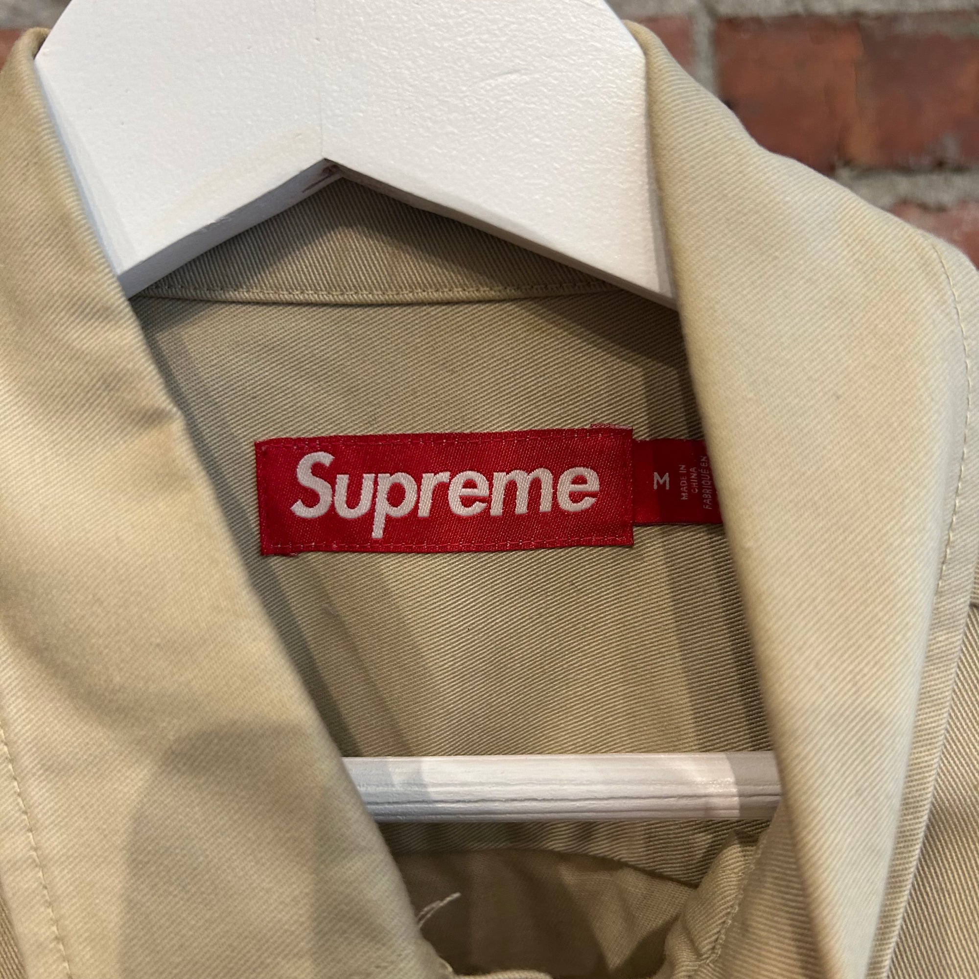 SUPREME SS24 GOD BLESS WORK SHIRT ‘TAN’