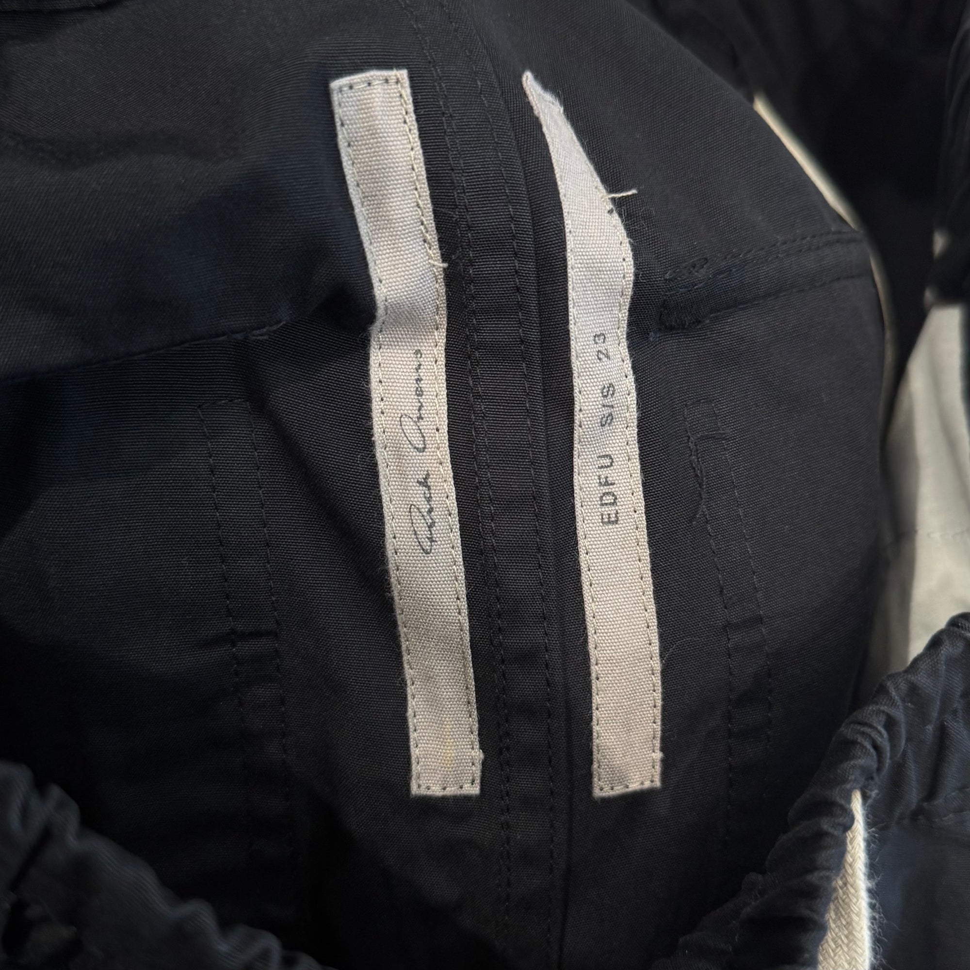 RICK OWENS SS23 EDFU CARGO BELAS PANTS ‘BLACK’