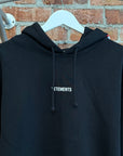 VETEMENTS LIMITED EDITION CARETAG LOGO HOODIE ‘BLACK’