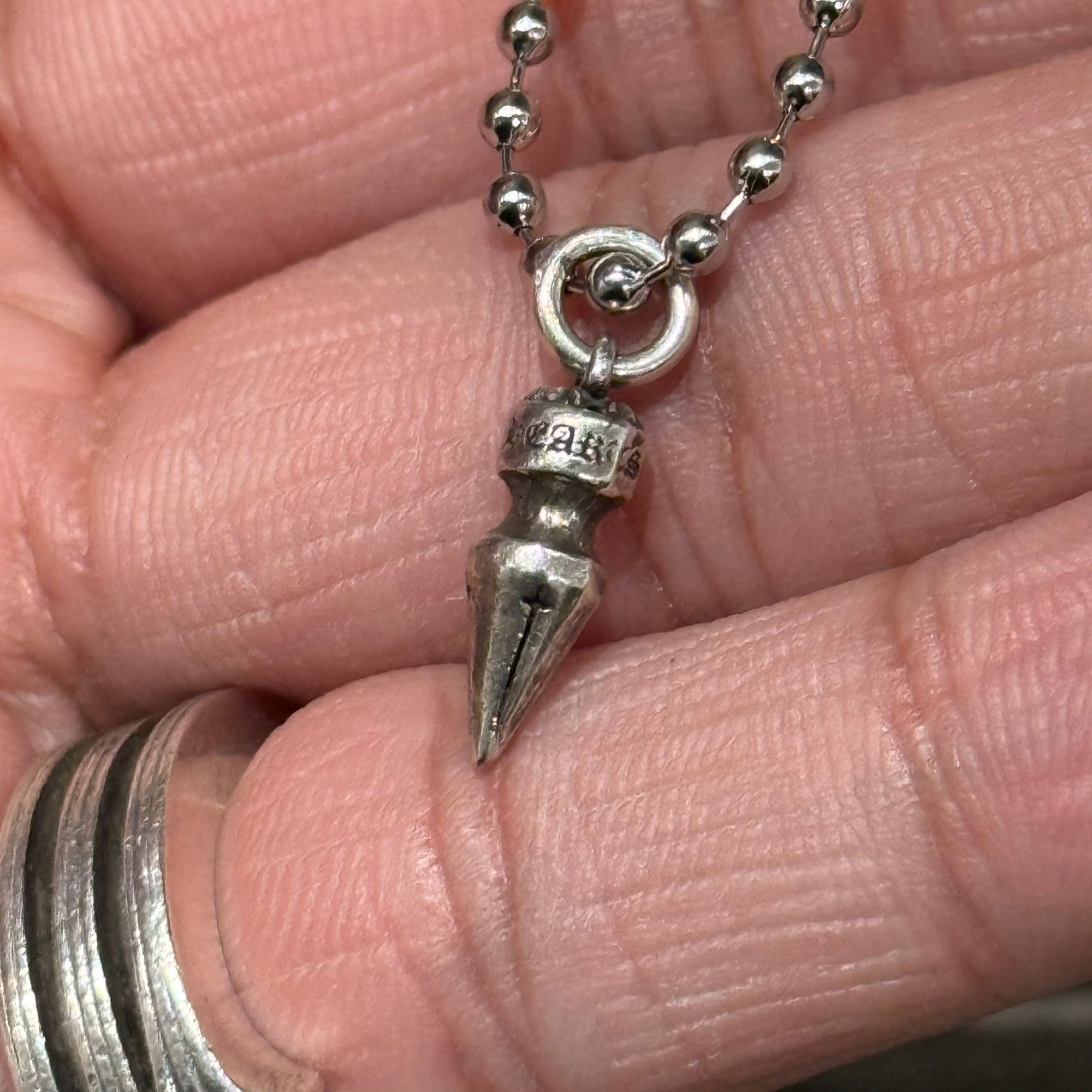 CHROME HEARTS SPIKE DROP NEKCLACE ‘SILVER’