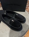 CHROME HEARTS CORDUROY DAGGER SLIPPERS ‘BLACK’