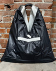MM6 SIDE SLING REVERSIBLE BAG ‘BLACK/WHITE’