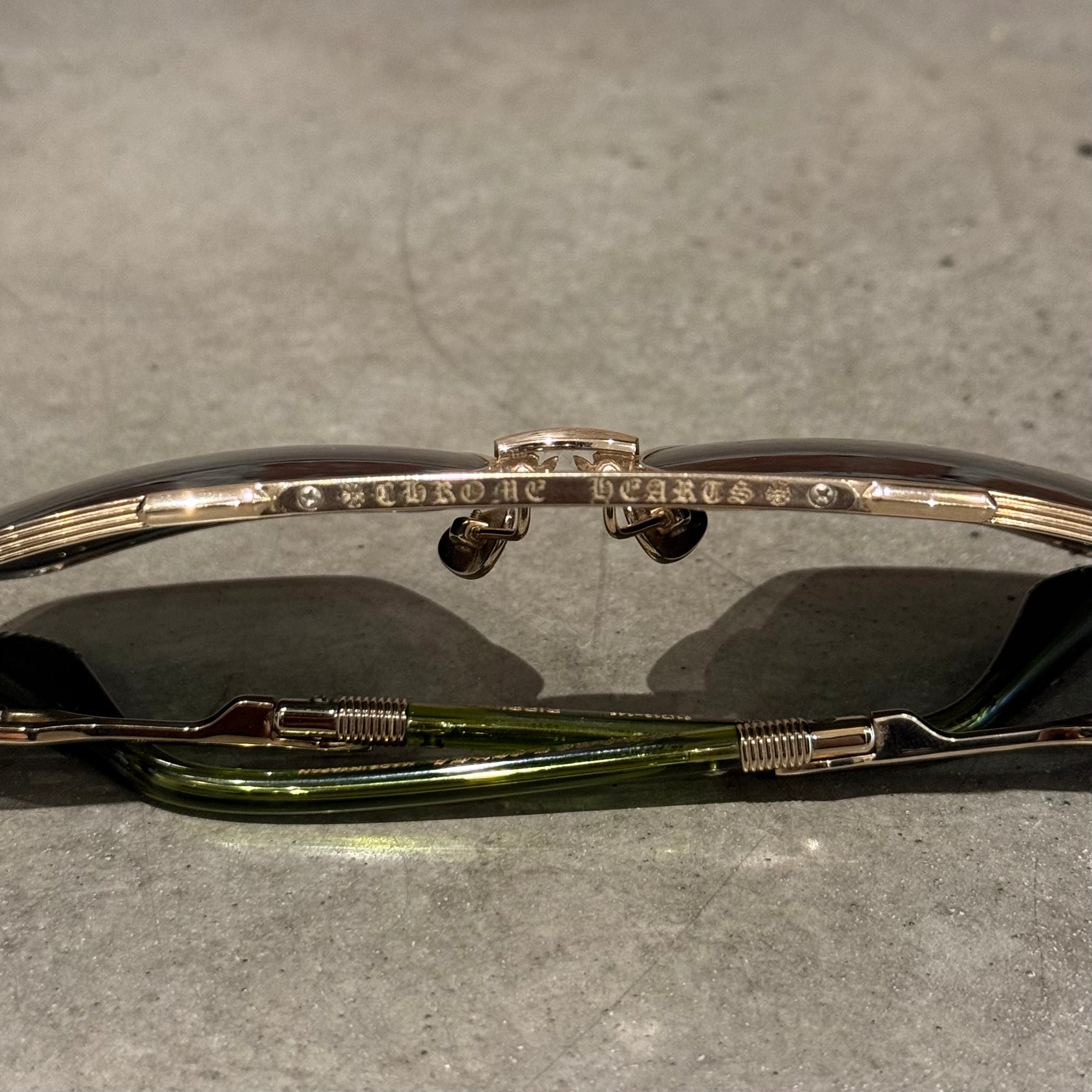 CHROME HEARTS RIPPING AVIATOR SUNGLASSES ‘GOLD’