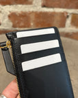 MAISON MARGIELA FOUR STITCH ZIP CARD HOLDER ‘BLACK’