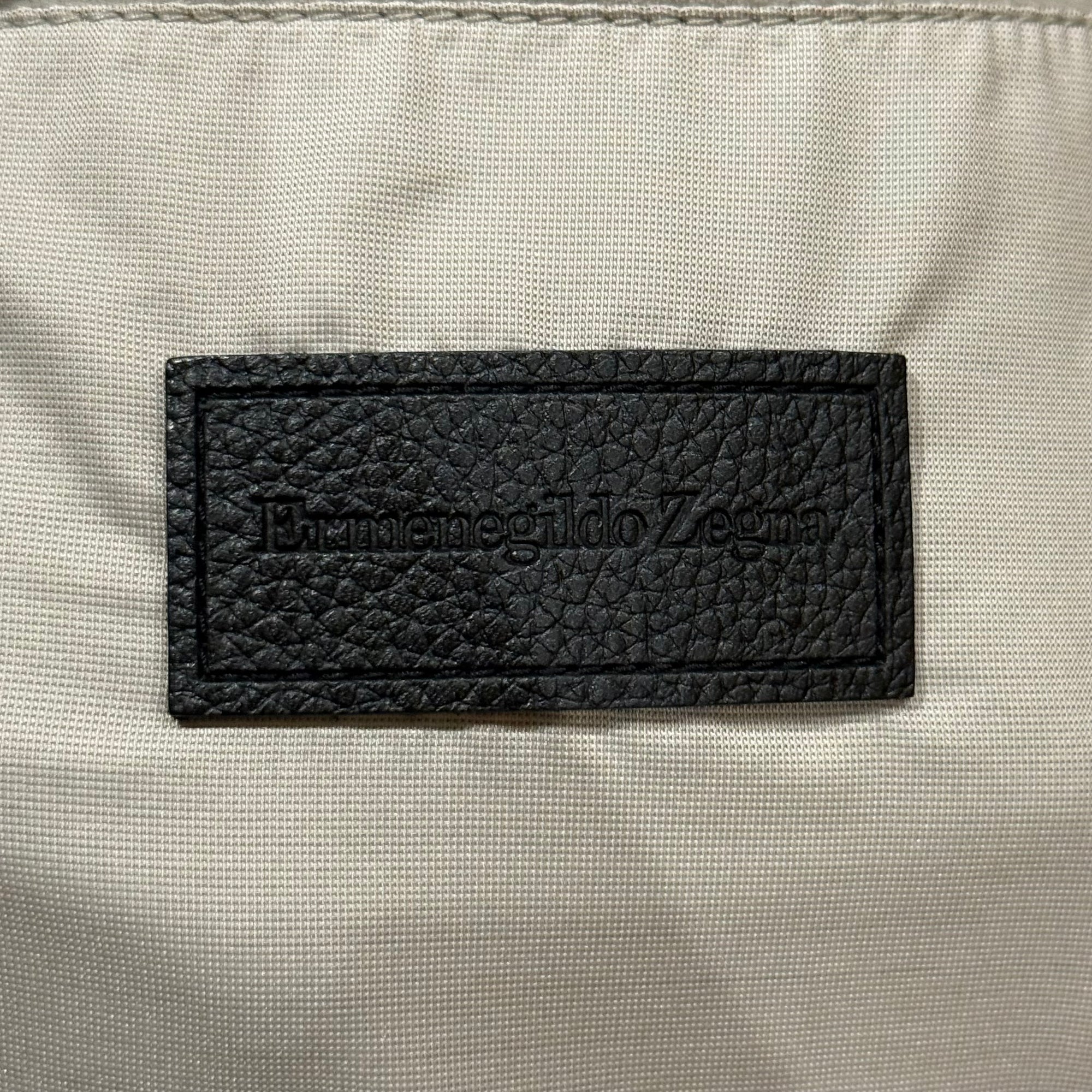 ERMENEGILDO ZEGNA PERFORATED LEATHER BOMBER ‘TAUPE’