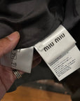 MIU MIU HOODED GARMENT-DYED BLOUSON JACKET ‘GREY’
