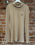 RAF SIMONS X FRED PERRY MOCK NECK LONG SLEEVE ‘CREAM/YELLOW’