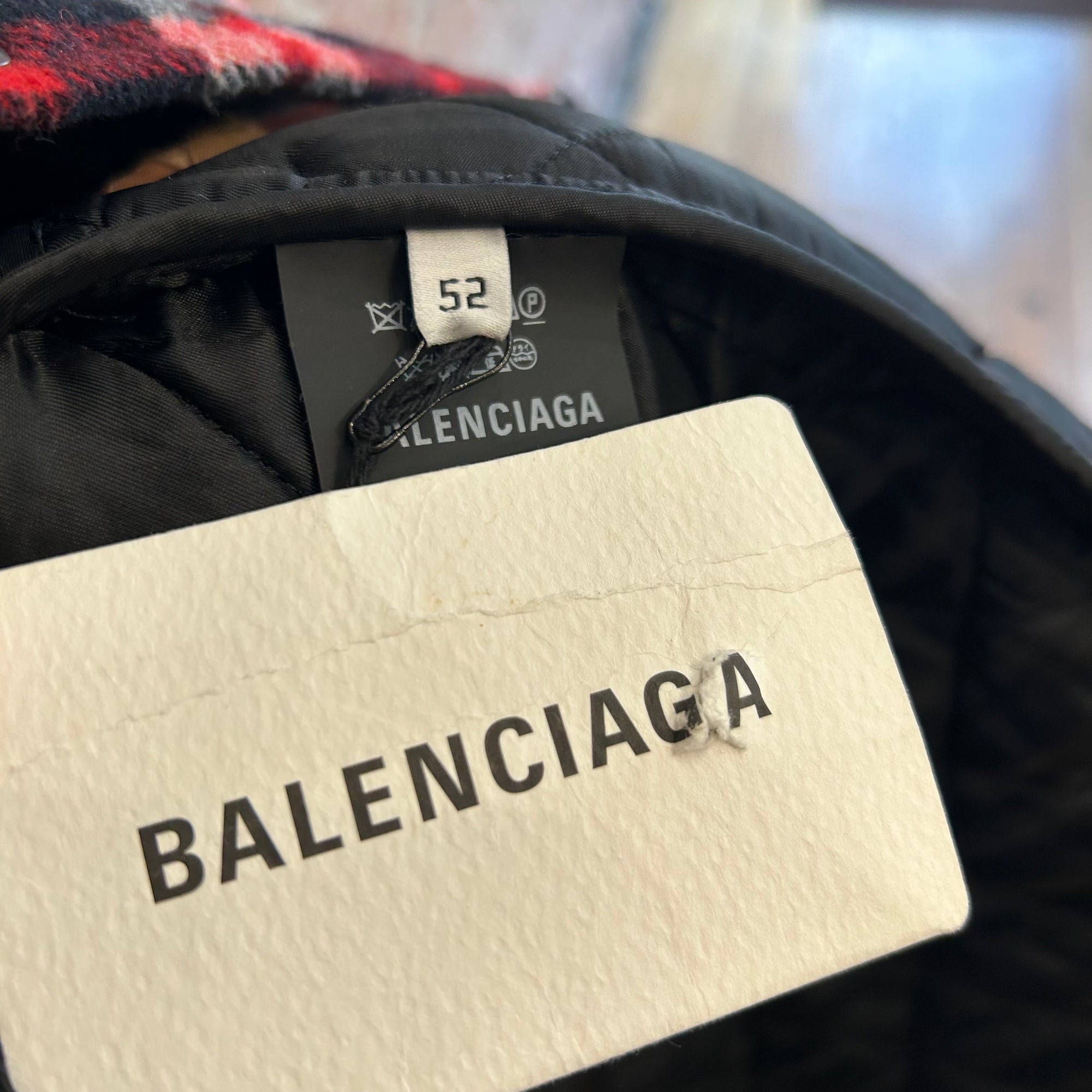 BALENCIAGA FW18 OVERSIZED QUILTED FLANNEL JACKET ‘MULTI’