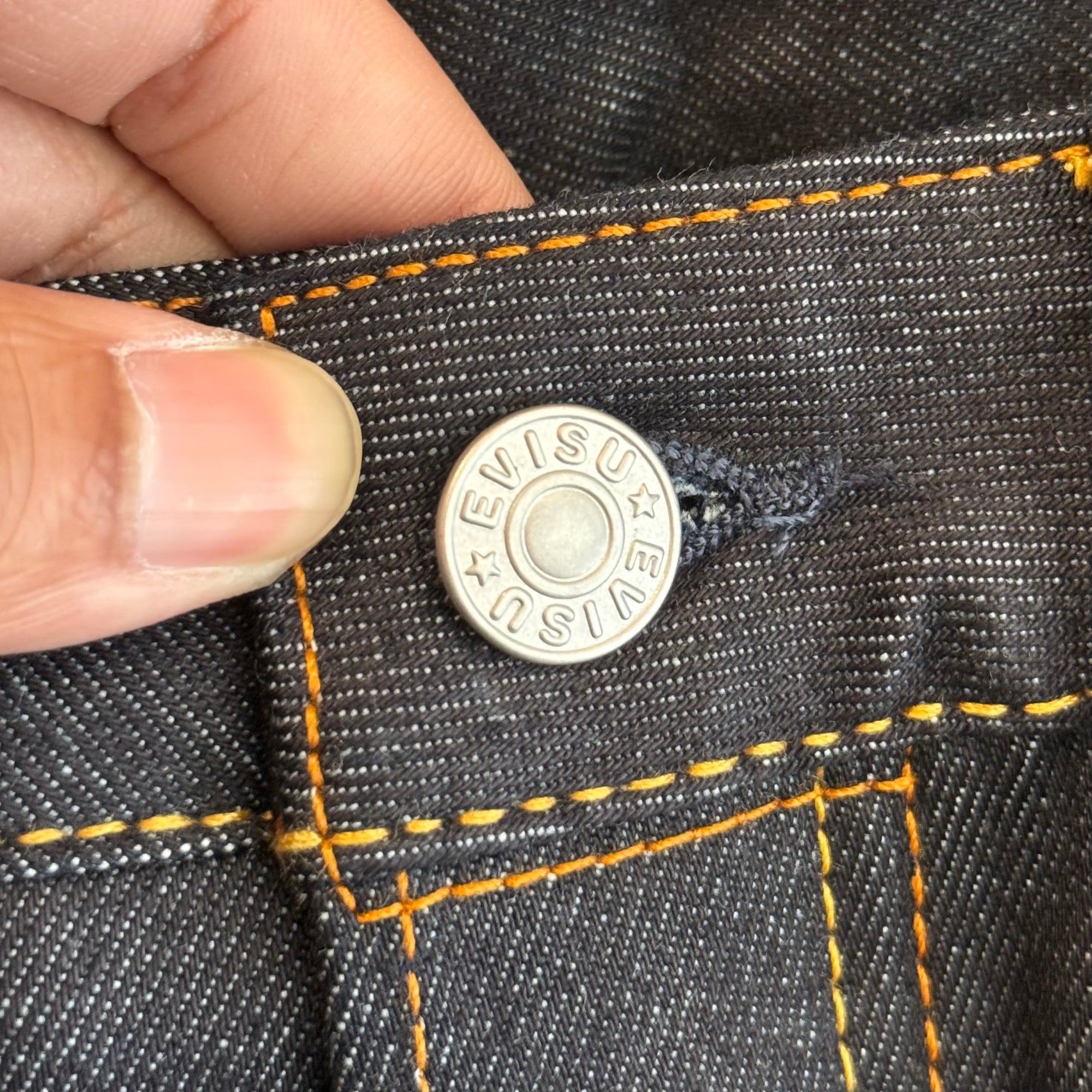 EVISU LOT 2000 DIACOCK PRINT DENIM 'INDIGO/BLACK'