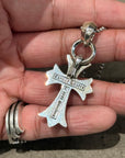 CHROME HEARTS SMALL CROSS W/ BALE NECKLACE ‘SILVER’