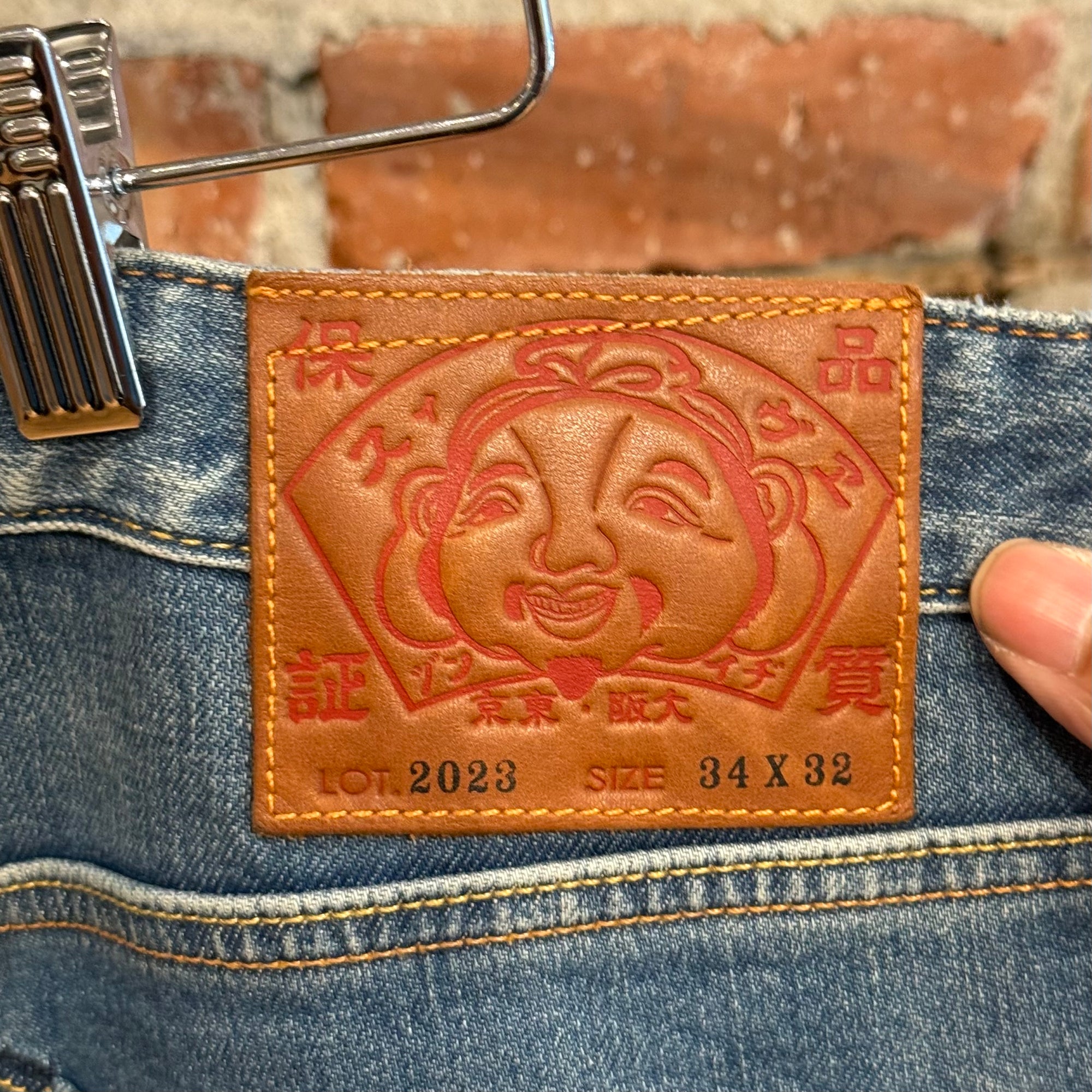 EVISU LOT 2023 GRAFFITI PRINT DENIM ‘BLUE/WHITE’