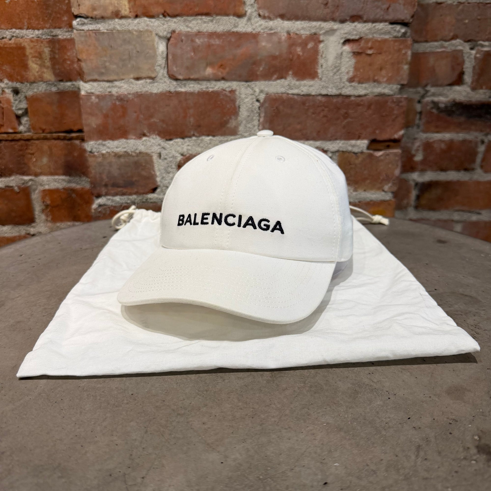 BALENCIAGA LOGO BASEBALL CAP ‘WHITE’