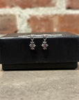CHROME HEARTS TINY-E PINK SAPPHIRE EARRINGS ‘SILVER’