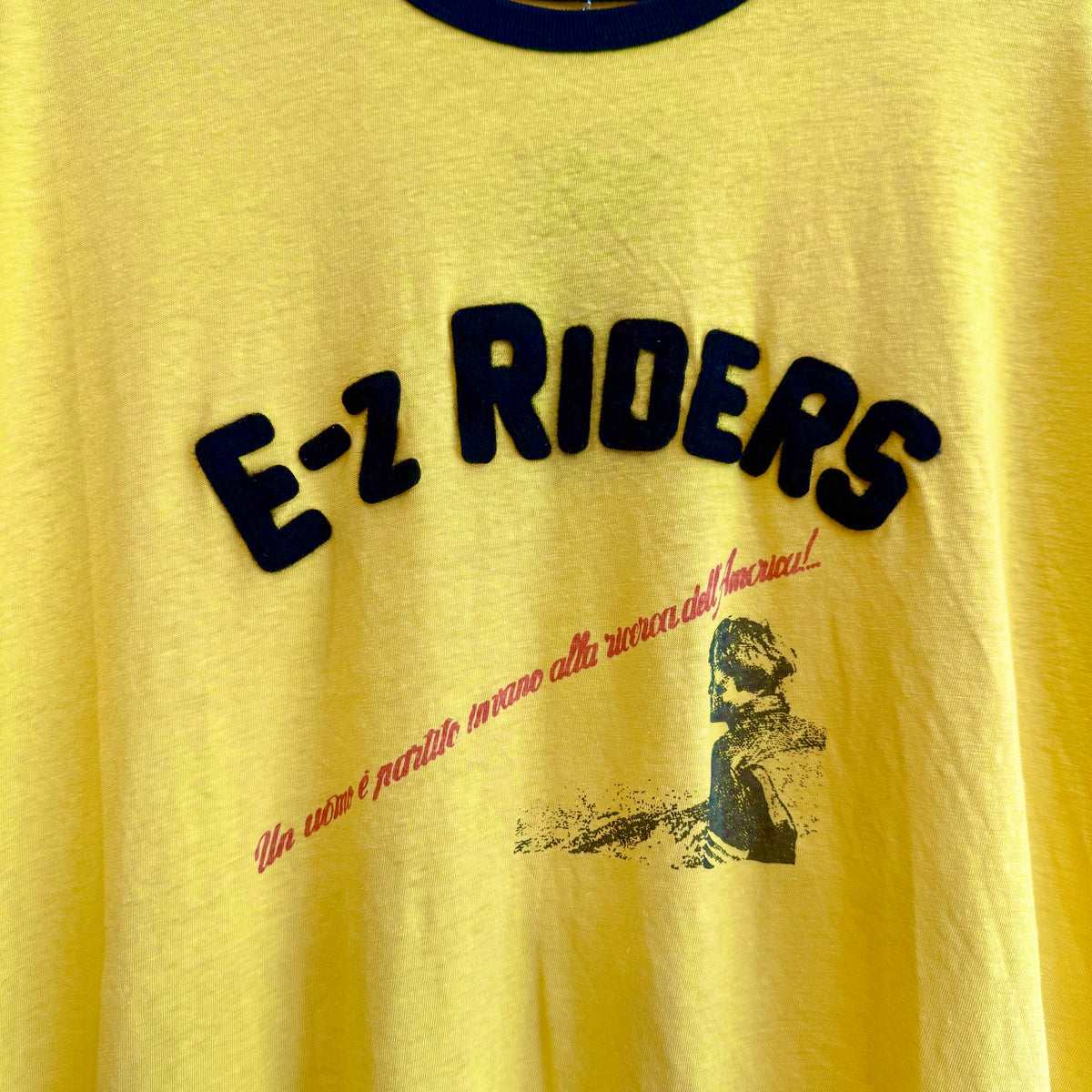 PALY HOLLYWOOD SS26 EZ RIDERS RINGER TEE ‘BLACK/YELLOW’