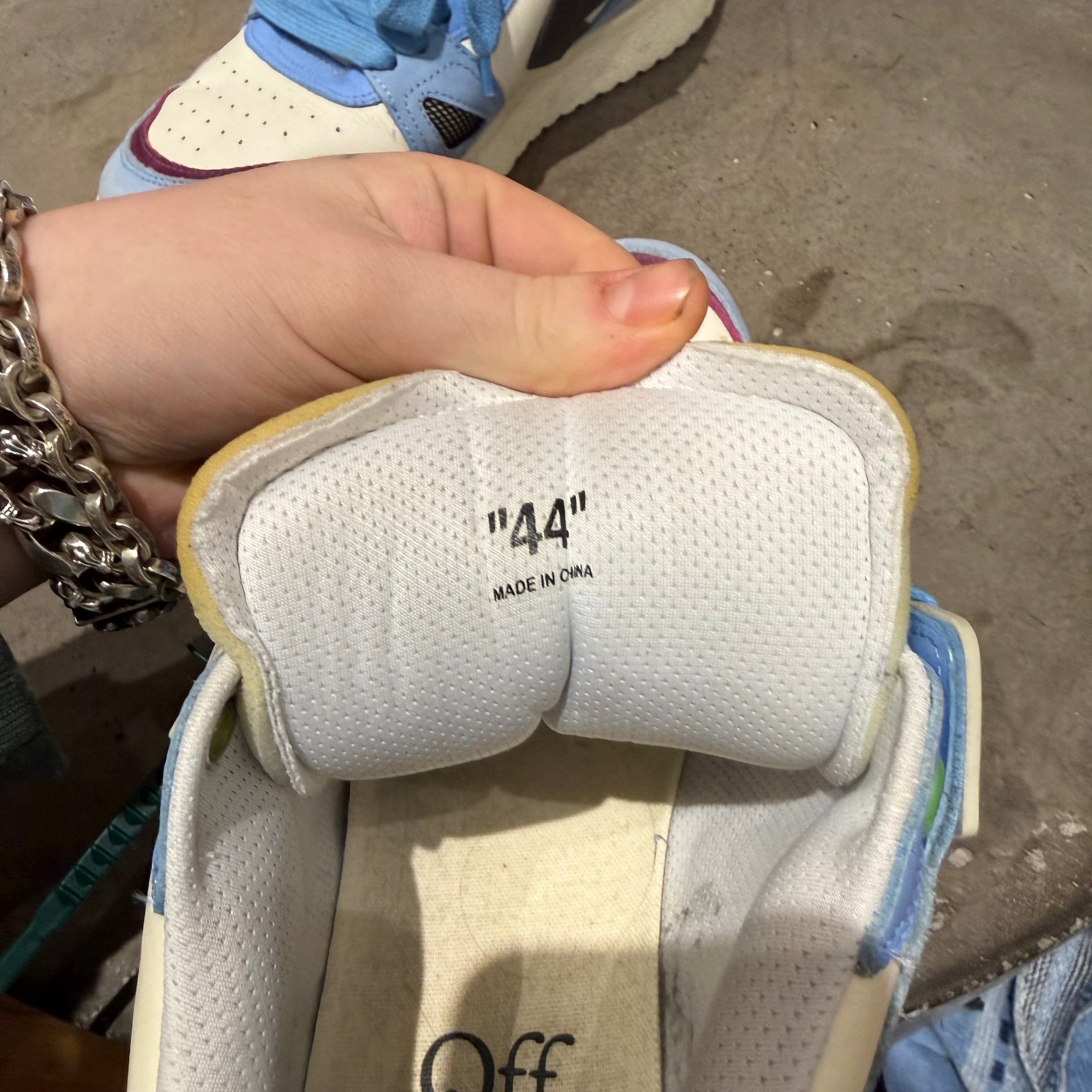 OFF-WHITE SPONGE MID TOP SNEAKERS ‘WHITE/LIGHT BLUE’