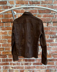 TORNADO MART MICRO SUEDE SNAP JACKET 'BROWN'