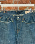 EVISU LOT 2008 THIN GULL STRAIGHT FIT DENIM ‘WASHED INDIGO/IVORY’
