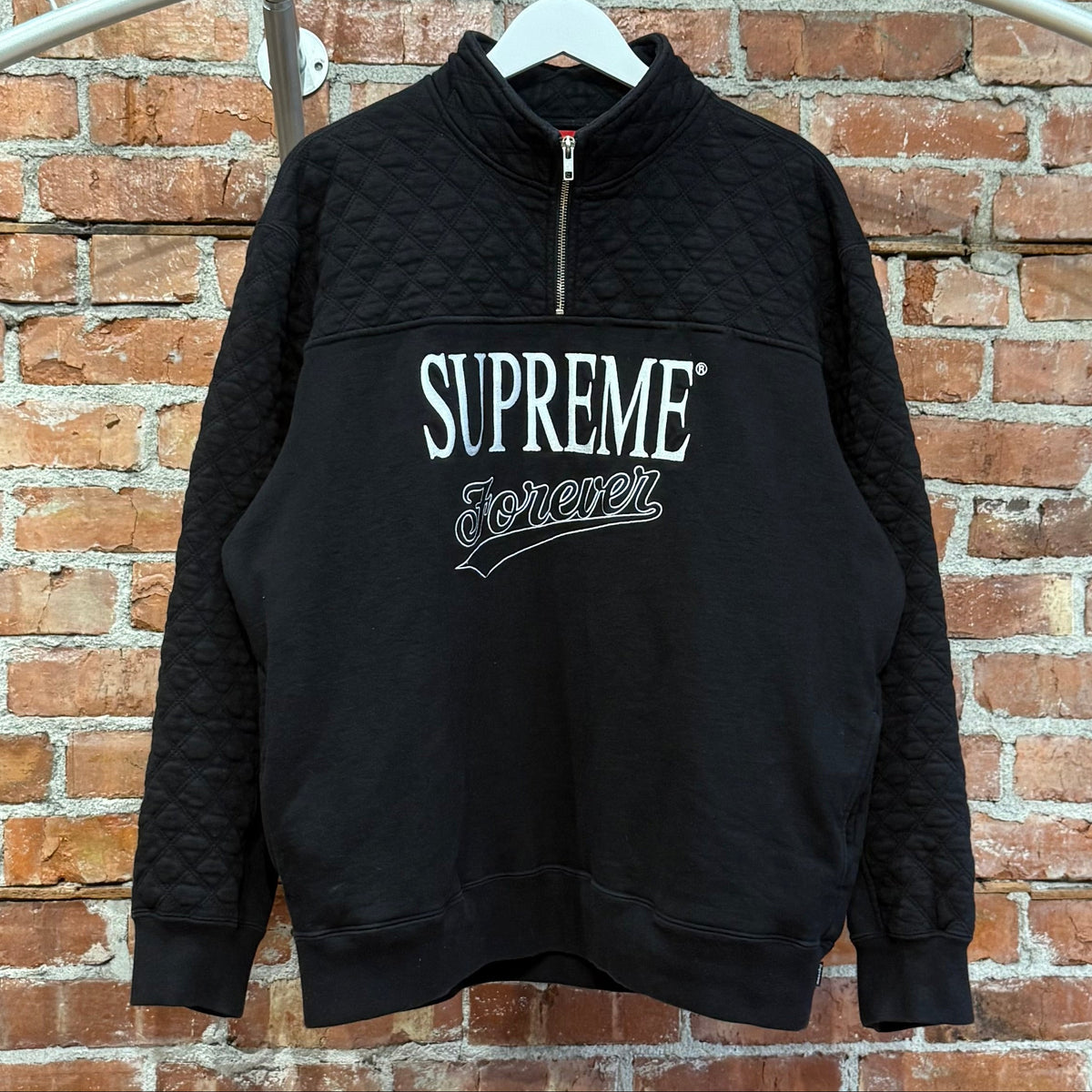 SUPREME SS19 FOREVER QUARTER ZIP ‘BLACK’