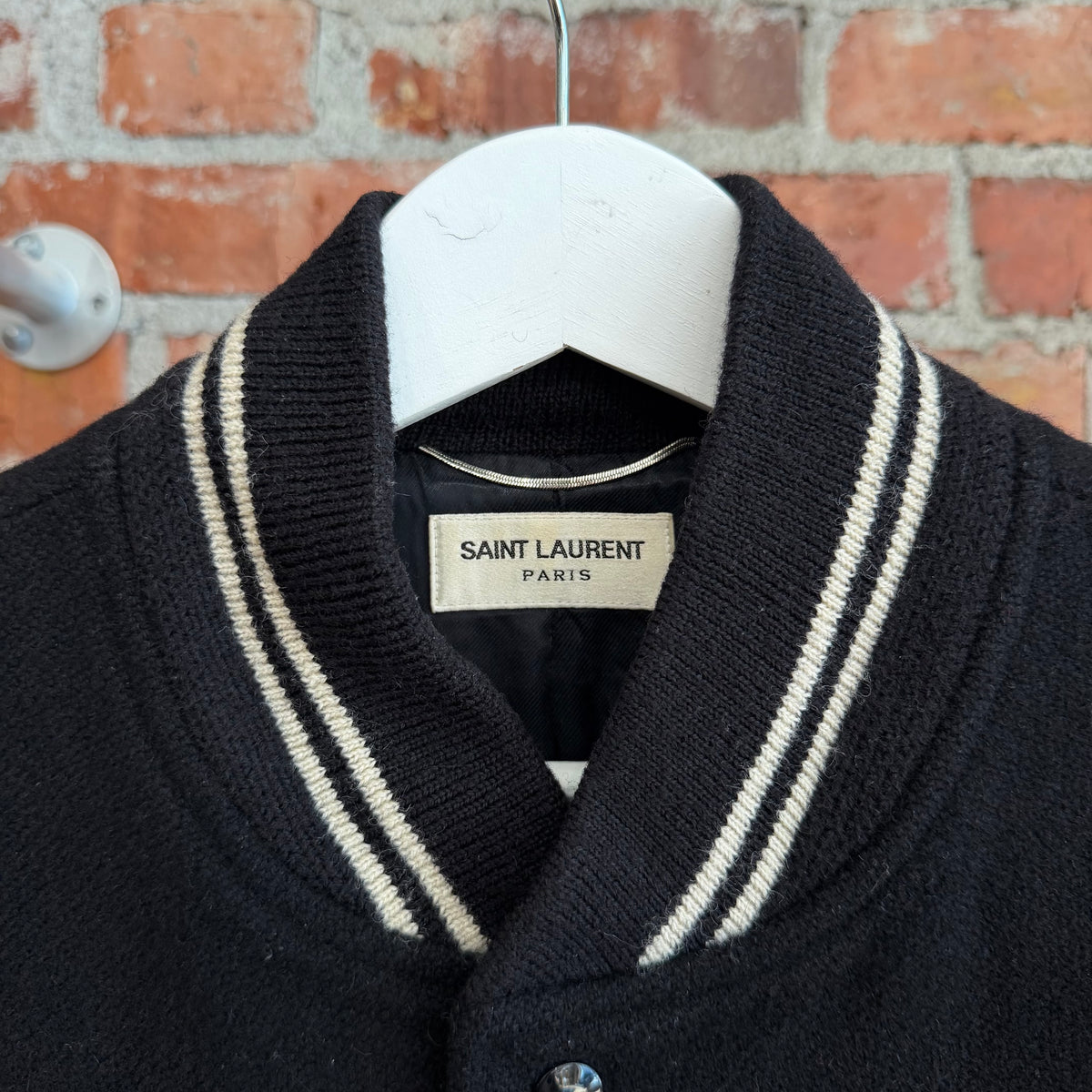 SAINT LAURENT FW13 RUNWAY WOOL TEDDY JACKET ‘BLACK’