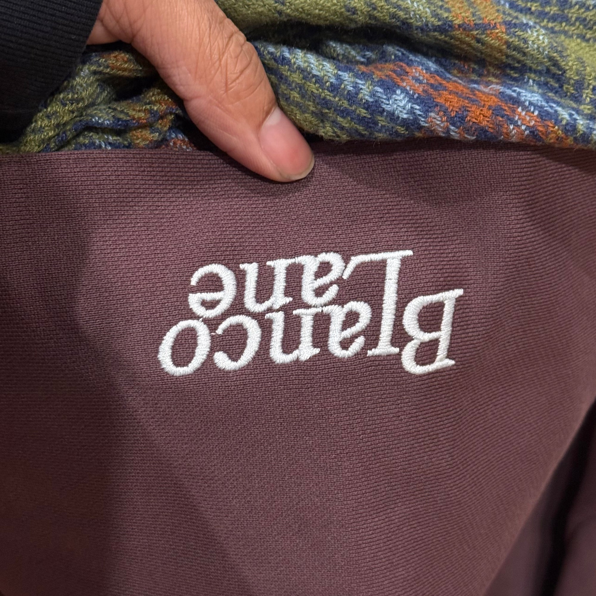 BLANCO LANE SCARF ZIP HOODIE ‘MAROON’