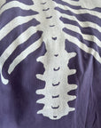 KAPITAL KOUNTRY OVERSIZED 2-TONE BONES TEE ‘BLACK/PURPLE’