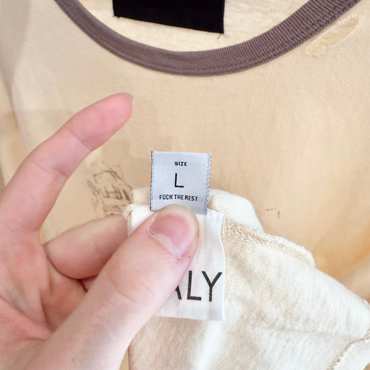 PALY HOLLYWOOD SS26 CHELSEAY HOTEL TEE ‘CREAM/BROWN’