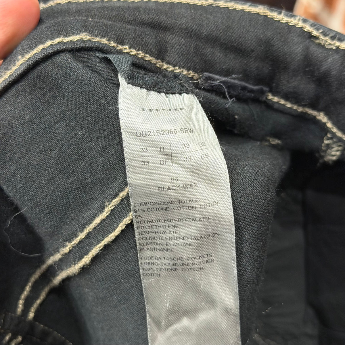 RICK OWENS SS21 PLEGETHON DRKSHDW WAXED DETROIT DENIM ‘BLACK’