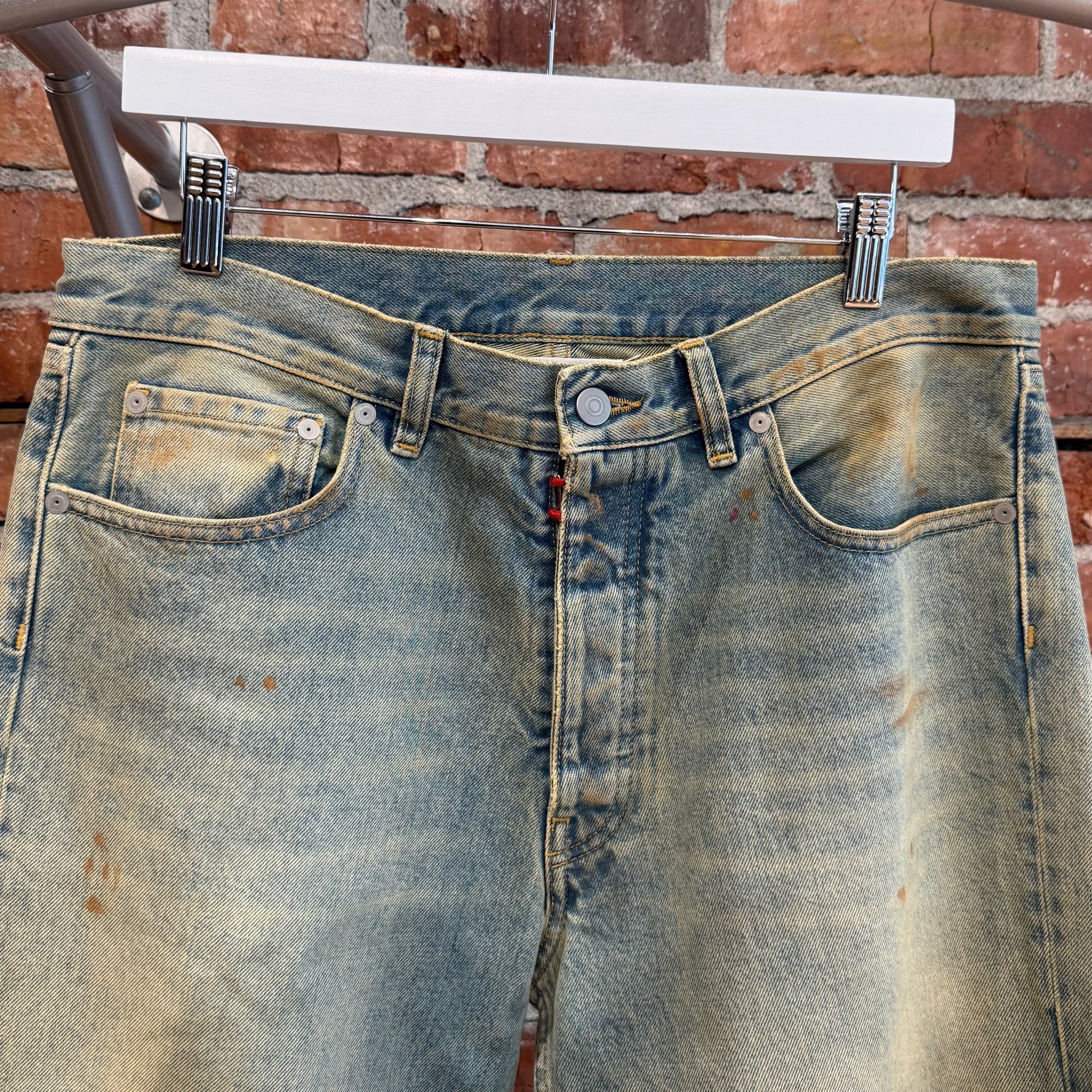 MAISON MARGIELA SLIM FIT DISTRESSED DENIM ‘RUST’