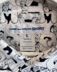 CDG SHIRT x KAWS PRINT BUTTON UP SHIRT ‘WHITE’