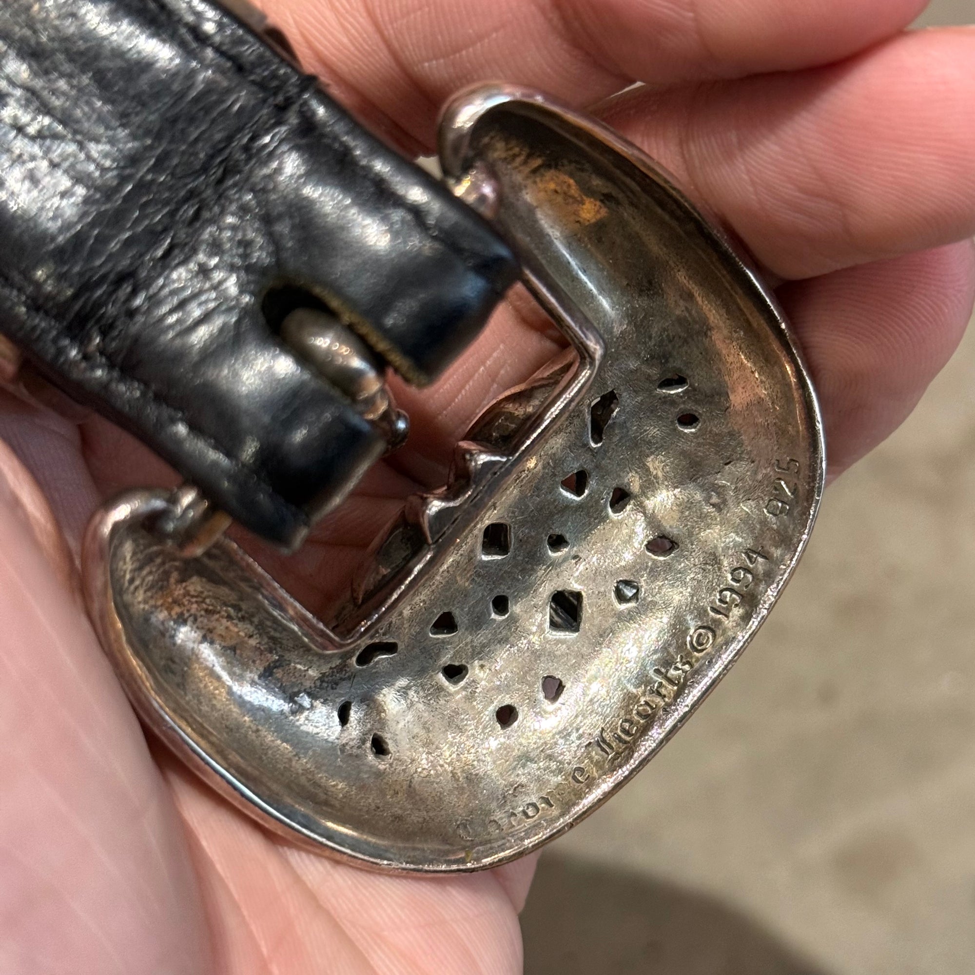 CHROME HEARTS 3-PIECE CELTIC 1" WESTERN BELT ‘BLACK’