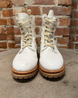 OUR LEGACY SURVIVOR COMBAT BOOTS ‘WHITE/BROWN’