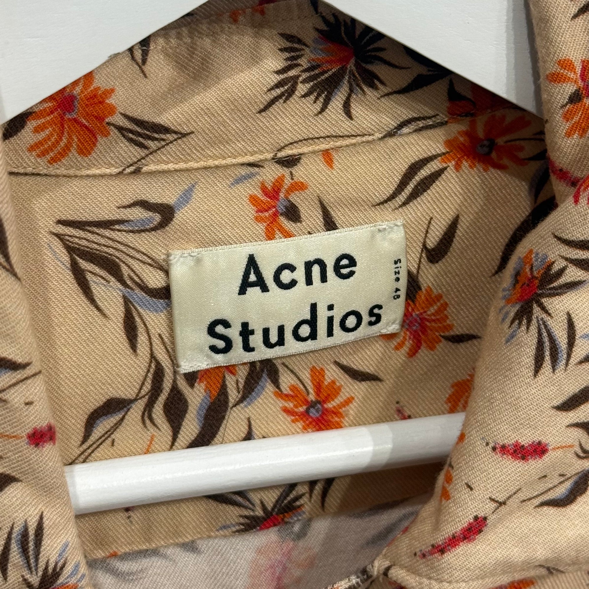 ACNE STUDIO SIMON CAMP COLLAR FLORAL SHIRT ‘MULTI’