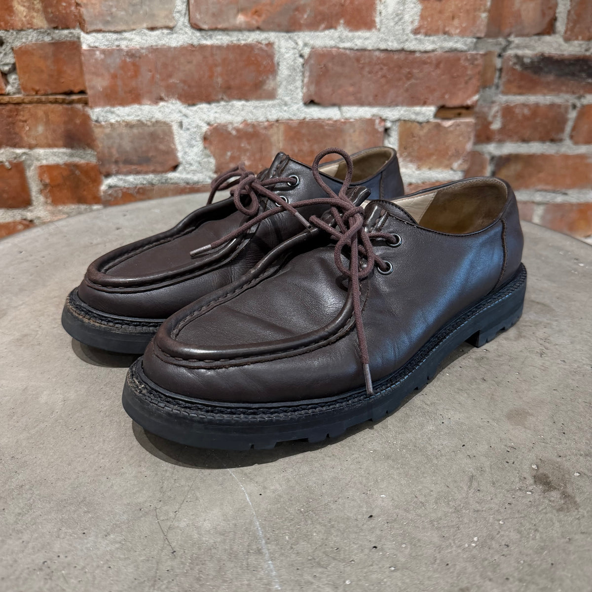 BODE UNIVERSITY LEATHER SHOES ‘DARK BROWN’