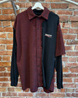BALENCIAGA SS25 CHECK FRAYED CAMPAIGN SHIRT ‘RED/BLACK’