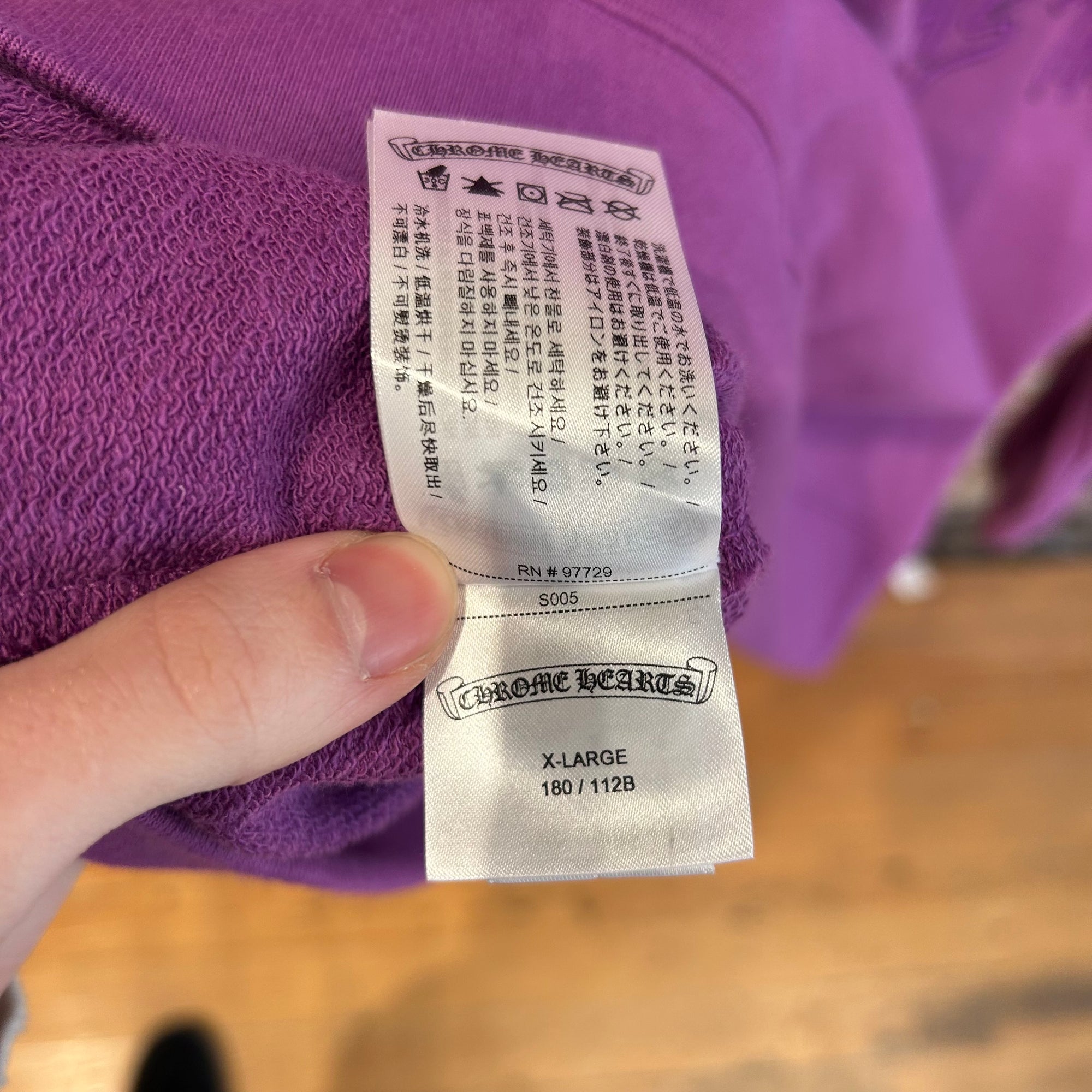 CHROME HEARTS MATTY BOY "MORE NOT LESS" POLO ‘PURPLE’