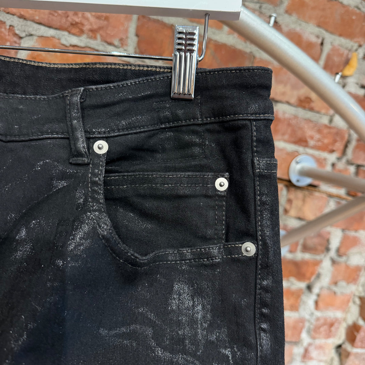 RICK OWENS FW21 GETHSEMANE DRKSHDW WAXED DETROIT DENIM ‘BLACK’