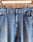 BALENCIAGA SS20 TROMPE L'OEIL DENIM PRINT SWEATPANTS ‘BLUE’