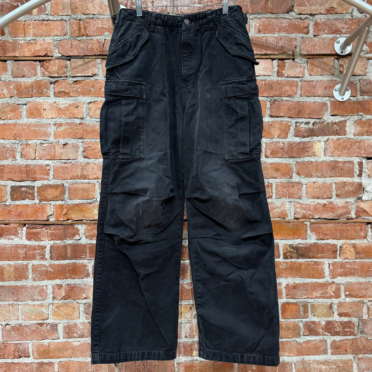 NO MAINTENANCE CARGO PANTS ‘WASHED BLACK’