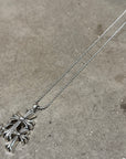 CHROME HEARTS SMALL TRIPLE CROSS NECKLACE ‘SILVER’
