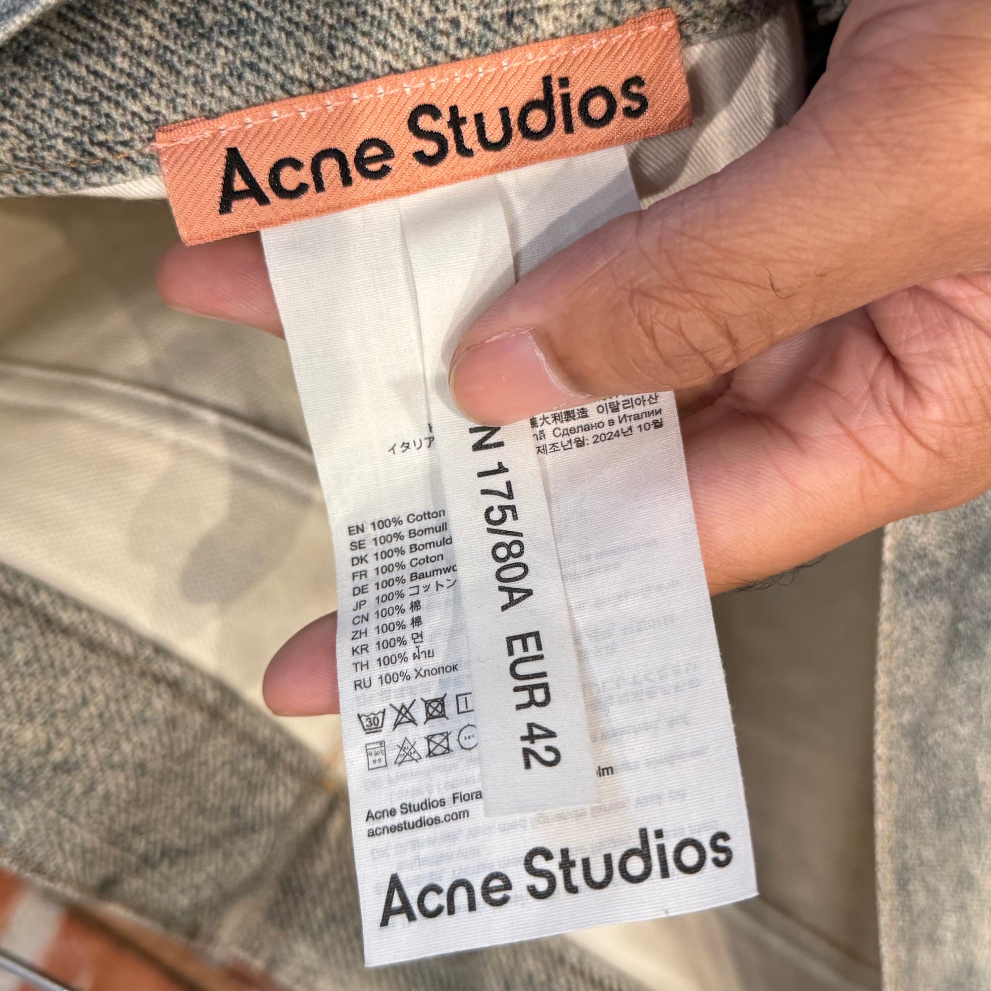 ACNE STUDIOS 1981M TROMPE L’OEIL CHAIN JEANS ‘MULTI’